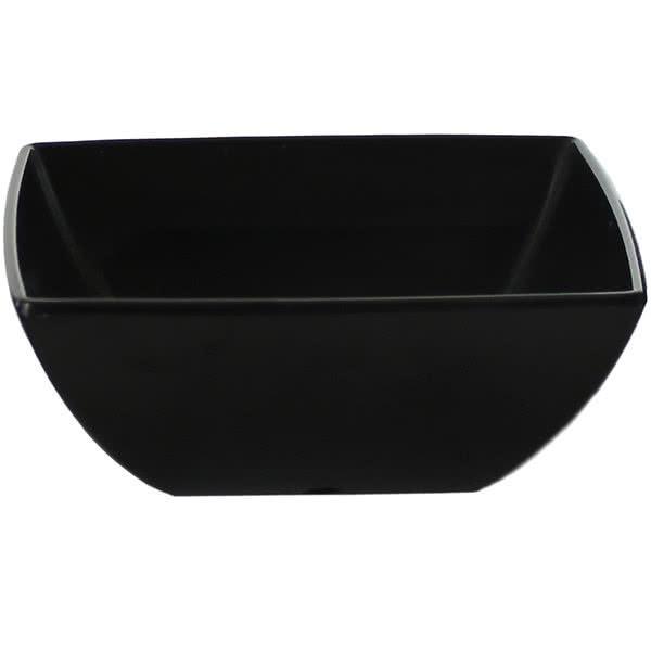 Classic Square Melamine Black Bowl 1800ml / 6oz - Pack of 12