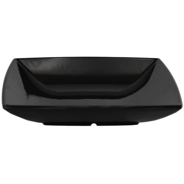 Classic Square Melamine Black Salad Bowl 215mm x 215mm - Pack of12