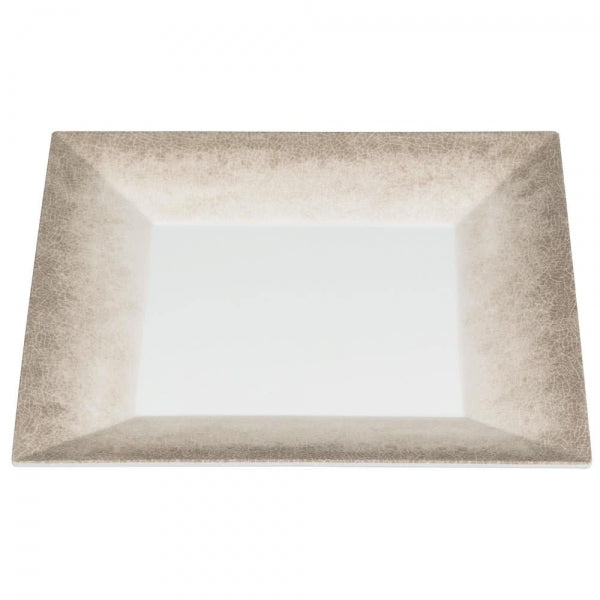 Jazz Square Melamine Plates 305mm (12") with Crackle Finished Border