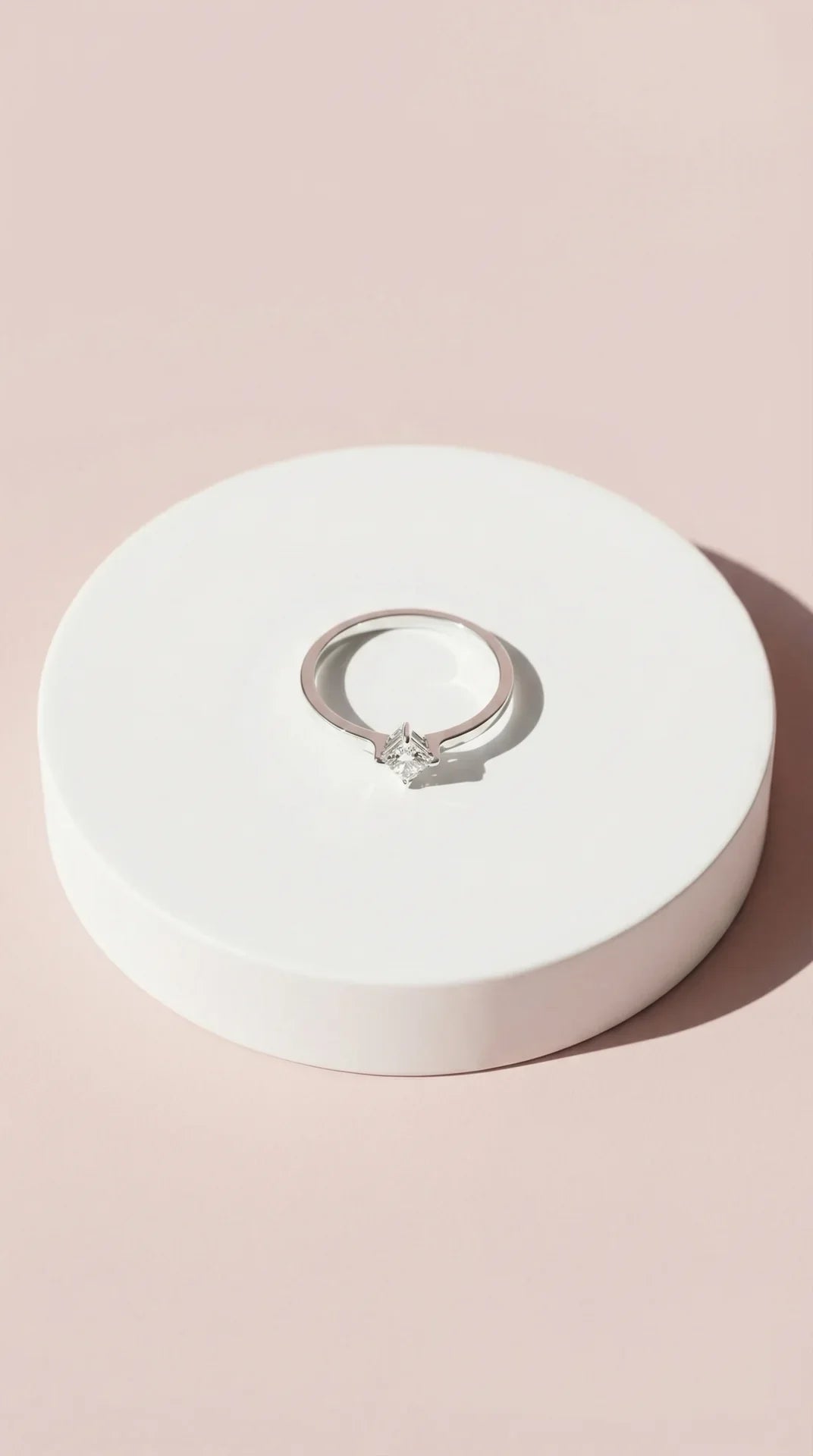Box set of 36 Crystal Square Cut Silver Stacking Rings