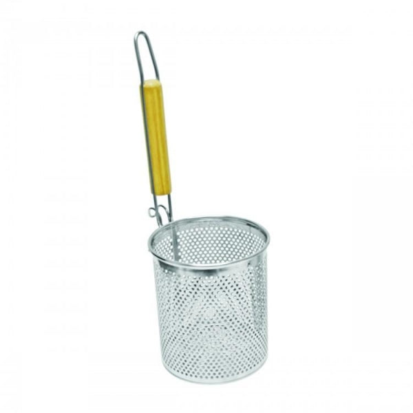 Flat Bottom, Round Noodle Skimmer with Handle 140mm x 152mm