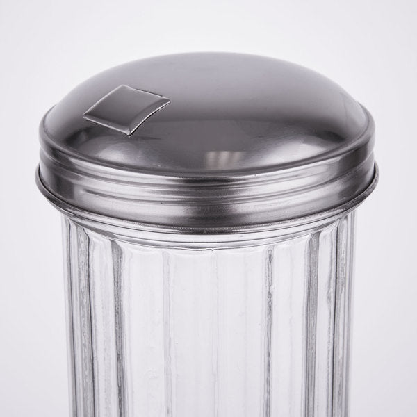 Stainless Steel Flip Cap Sugar/Cheese Dispenser 355ml / 12oz - Dozen