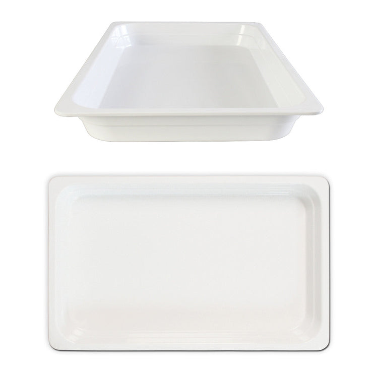 Full Size 1/1" Deep White Anti-Jam Melamine Food Pan