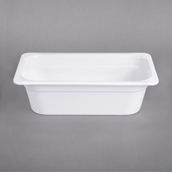 GN 1/3 White Melamine Gastronorm Pan 100mm Deep