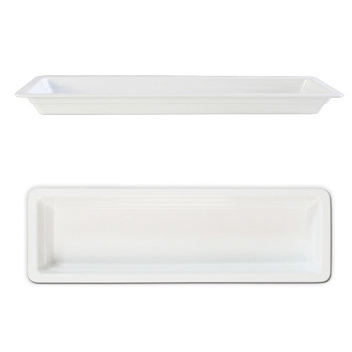 GN 2/4 White Melamine Gastronorm Pan 40mm Deep