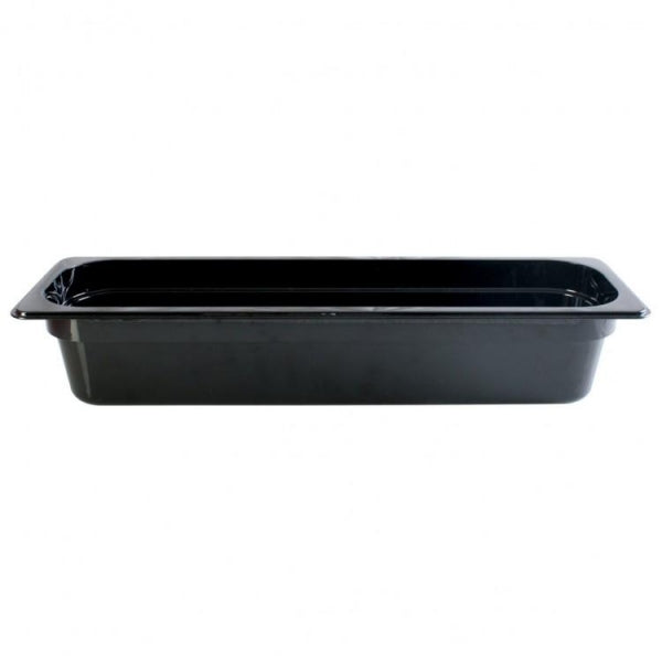 Half Size Long Polycarbonate Black Food Pan