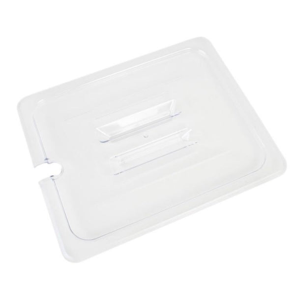 GN 1/2 Polycarbonate Gastronorm Notched Lid Clear