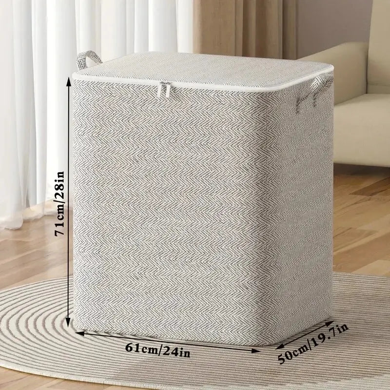 Home Grey Large Capacity Storage Bag – Non-Woven Fabric Wardrobe Home Organiser