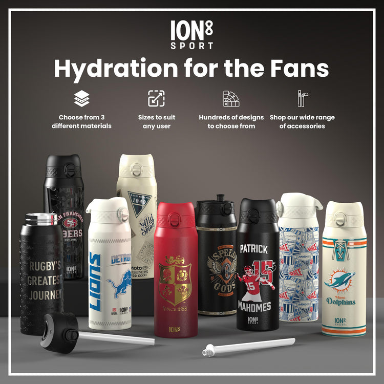 NFL x ION8 Insulated Steel Water Bottle, NFL 49ers, 750ml (24oz)