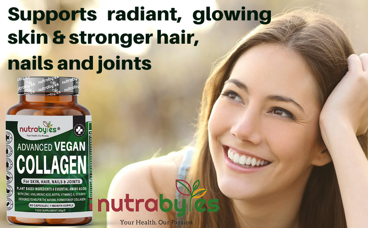 Advanced Vegan Collagen | Plant-Based Ingredients Including Essential Amino Acids | 90 Capsules | 1 Month | Hair, Skin, Nails and Joints | Collagen Supplements for Men & Women