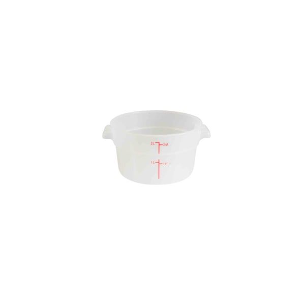 2-Quart Round Food Storage Container Translucent