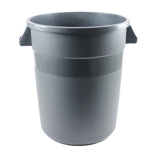 20 Gal Plastic Trash Can w/o Lid Grey