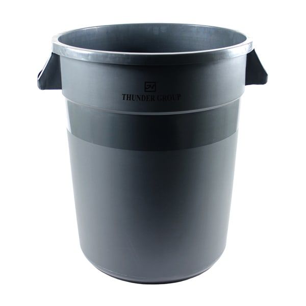 32 Gal Plastic Trash Can w/o Lid Grey