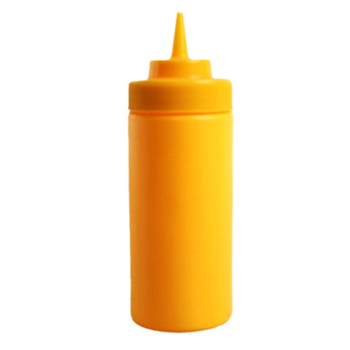 Wide Mouth Squeeze Bottle 16oz / 475ml Yellow - Pack of 6