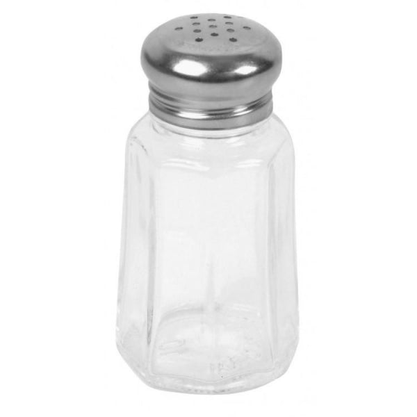 Stainless Steel Paneled Salt & Pepper Shaker 37ml - Pack of 12