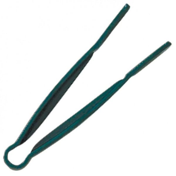 Polycarbonate Green Flat Grip Tongs 229mm