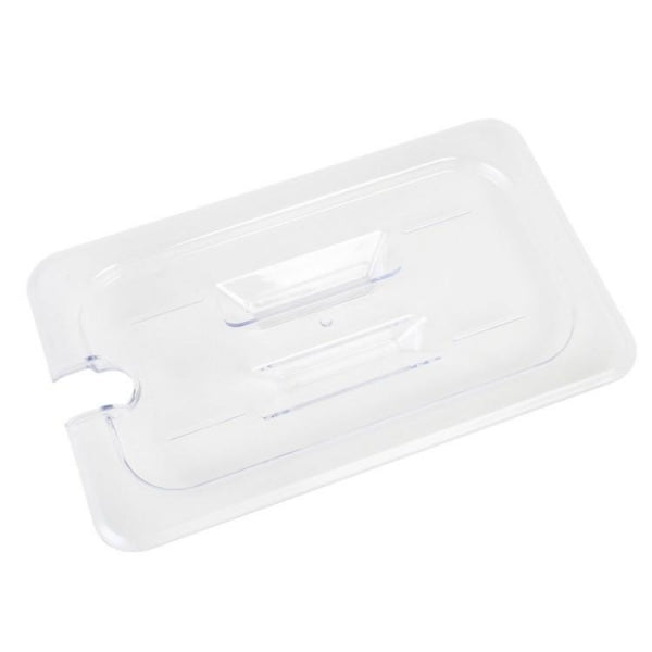 GN 1/4 Polycarbonate Gastronorm Notched Lid Clear