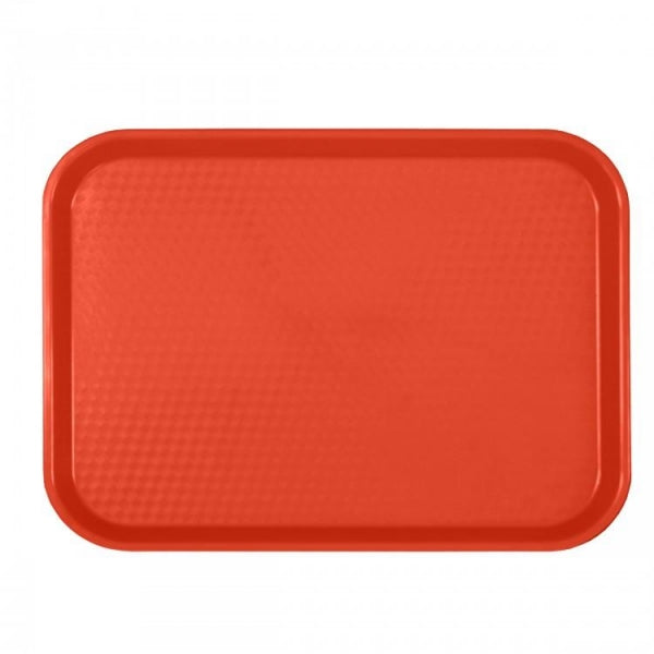 Rectangular Fast Food Serving Tray Red Large - 450mm x 355mm (14in x 17 ¾in)