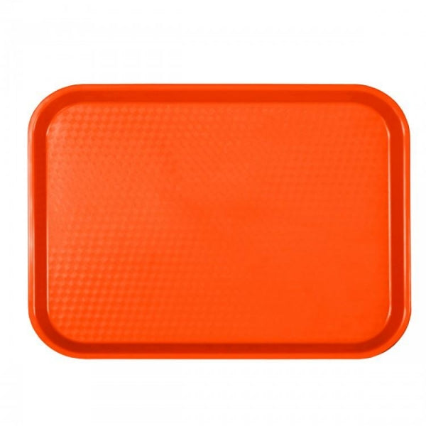 Rectangular Fast Food Serving Trays Orange Small - 345mm x 265mm (10 ½in x 13in)
