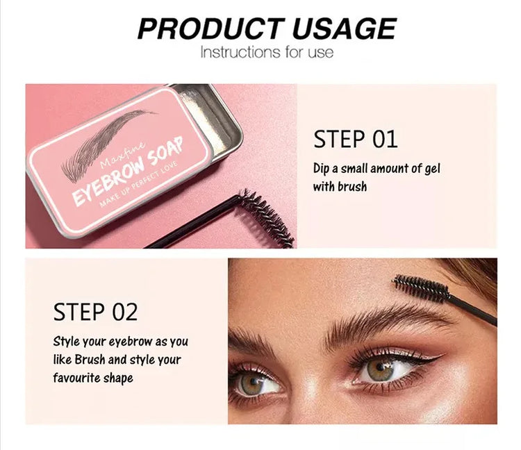 Eyebrow Styling Gel Molding Wax Waterproof Transparent Refreshing Durable Natural Colorless Holiday Gifts
