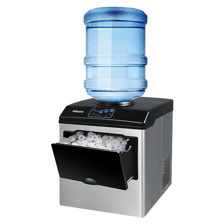 Commercial Ice Machine 25KG Desktop Multifunctional Bucket of Water Automatic Ice Machine Bullet-shaped Round Ice Home Appliance