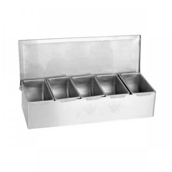Stainless Steel Condiment 5 Compartments