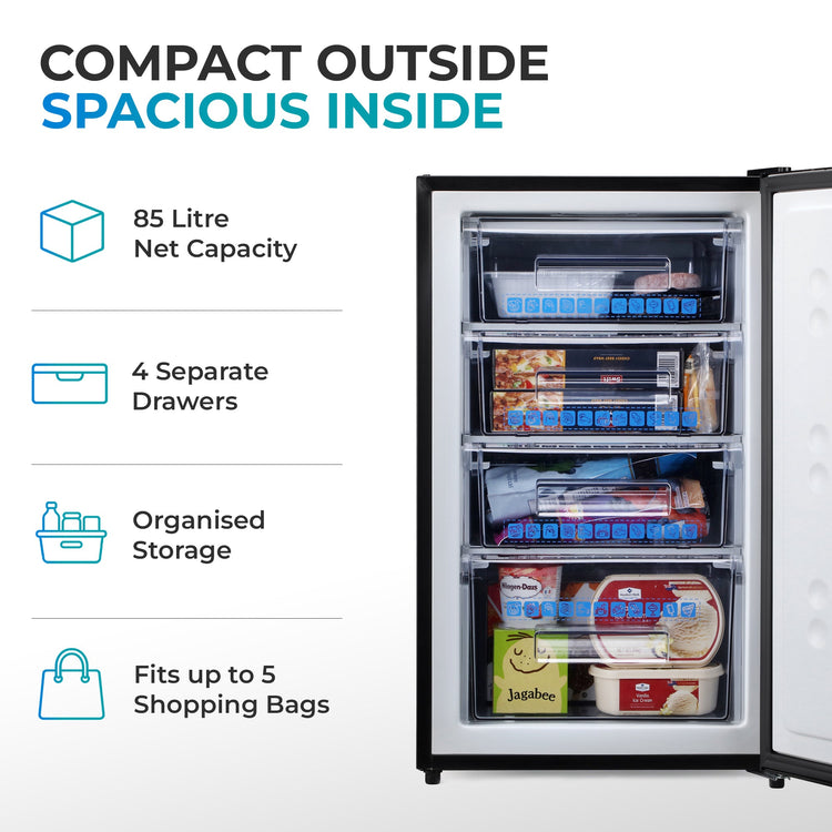 Subcold Eco90F Under Counter Freezer - Black