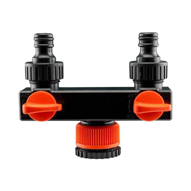 Tap Splitter with Valves and 25mm MDPE Tee/Straight Fittings Kit