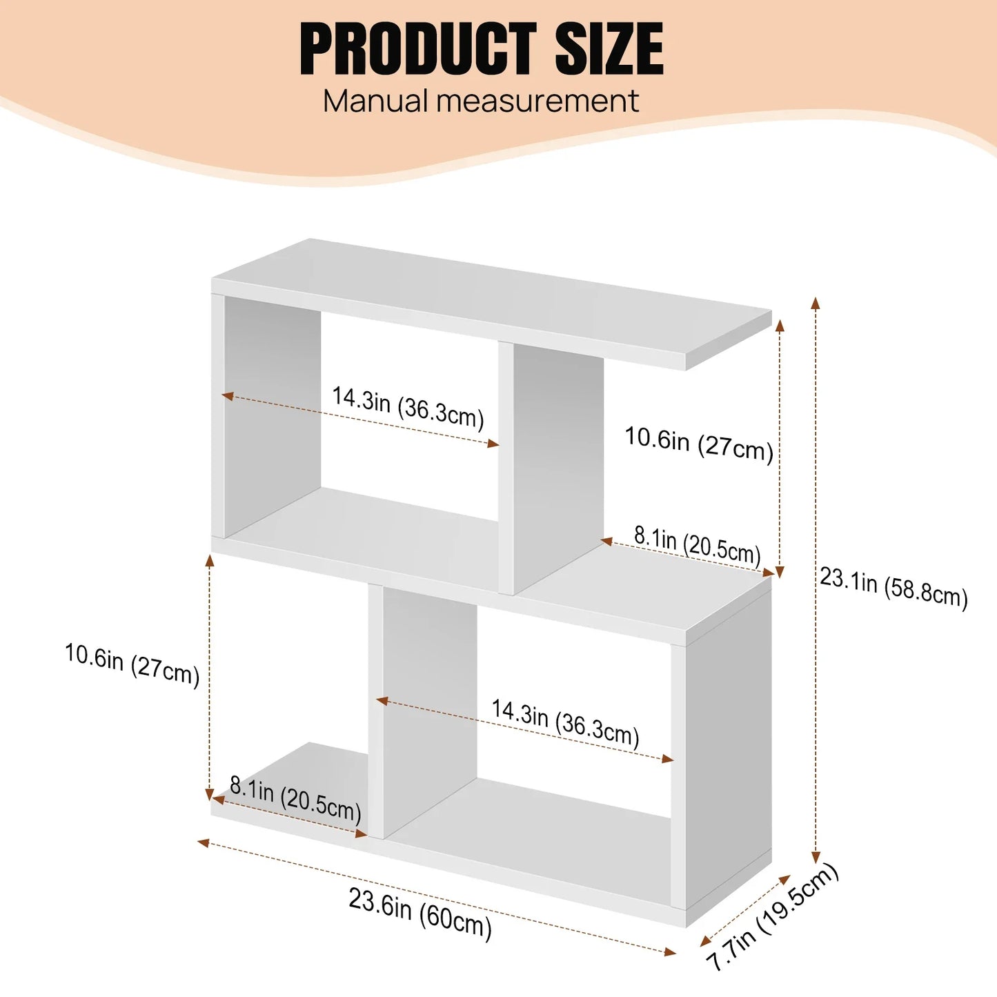 2 Tier Side Table White Storage Shelves Slim End Table Living Room Home Stand