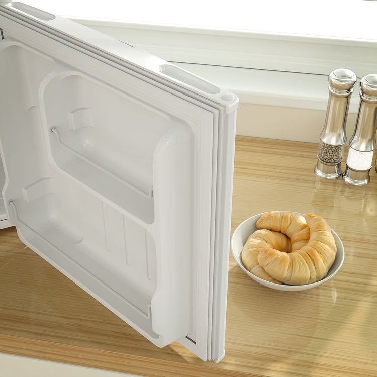 HOMCOM 46 Litre Lockable Countertop Fridge - Cream White