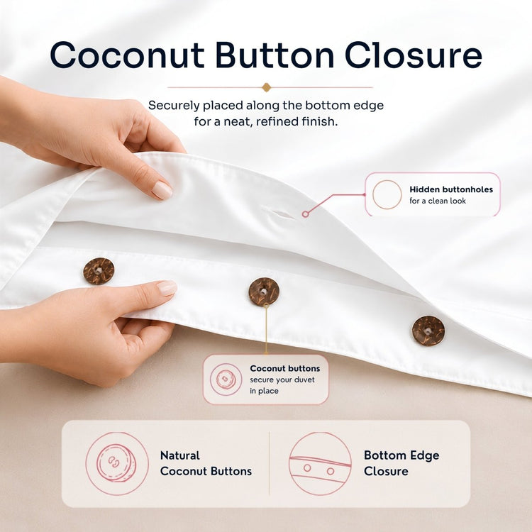 Ackly Bamboo White Duvet Cover Set