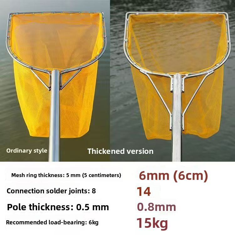 Stainless steel double-frame net fishing gear for fish markets