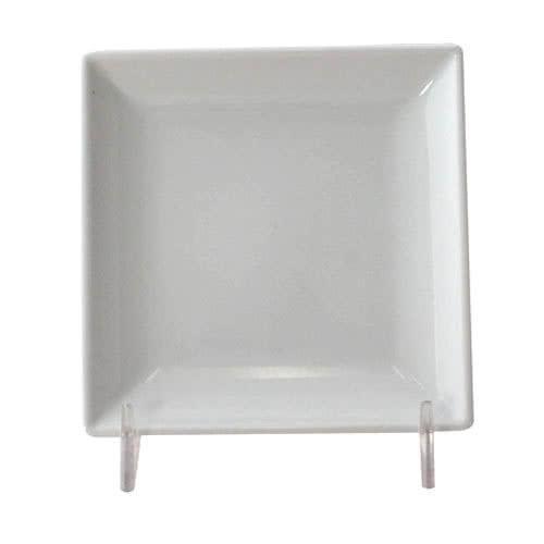 Classic White Square Melamine Plate 115mm - Pack Of 12