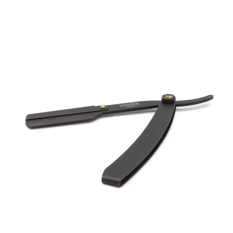 Cut Throat Razor - The Jolly Roger Black - Stainless Steel