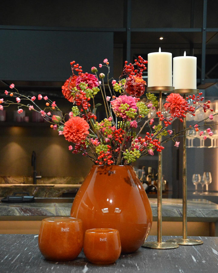 Vase DRUBA - H24 D24 cm - RUSTED BROWN by DutZ
