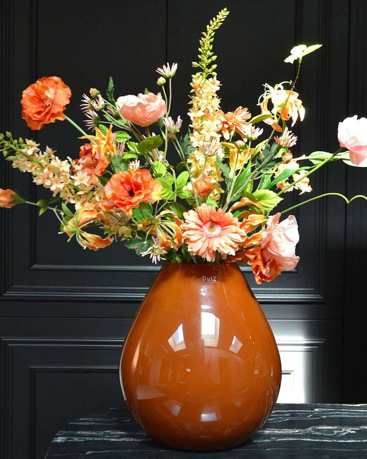 Vase DRUBA - H24 D24 cm - RUSTED BROWN by DutZ