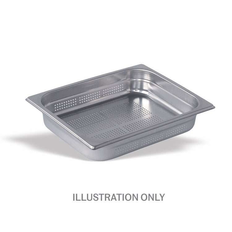 GN 1/2 Stainless Steel Gastronorm Perforated 100mm