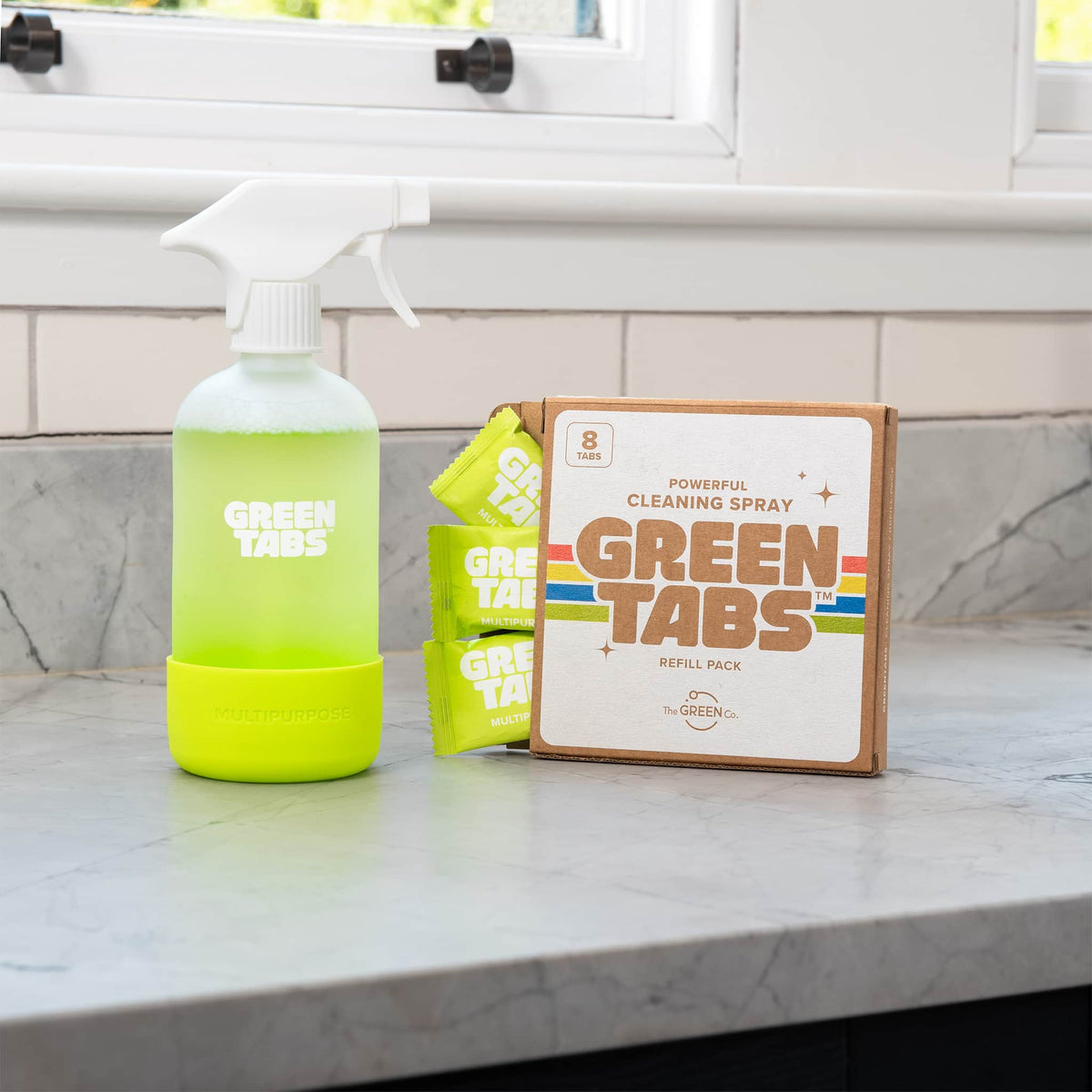 GreenTabs™ Cleaning Spray Refills – 8 Pack Plant-Powered, Plastic-Free & Eco-Friendly