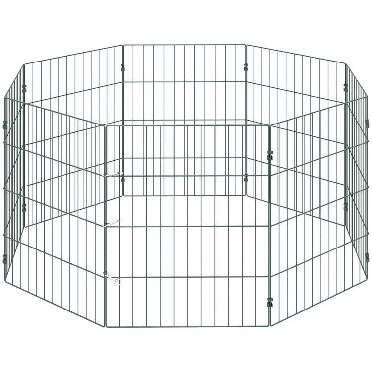 PawHut 8 Panel Pet Playpen for Small Dogs Indoor Outdoor 60 cm Height
