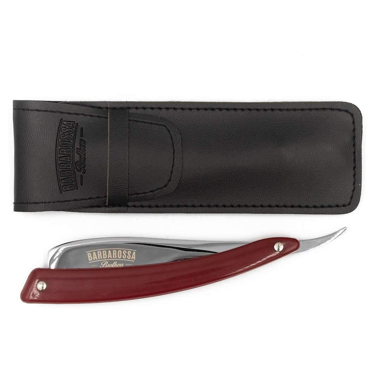 Japanese Kamisori Cut Throat Razor - Foldable - in Fire Red