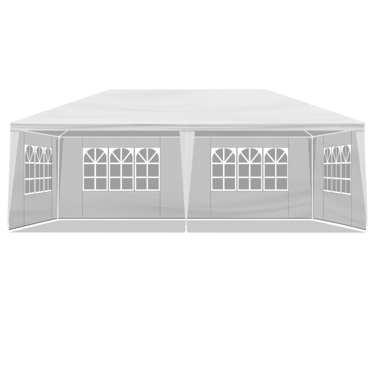 10'X20' Outdoor Party Tent with 4 Removable Sidewalls, Waterproof Canopy Patio Wedding Gazebo, White