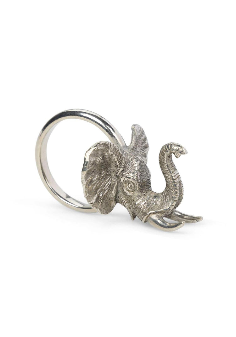 Elephant Safari Pewter Napkin Ring - Set of 4