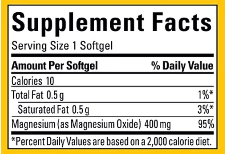 Nature Made High Potency Magnesium 400 mg - 150 Softgels (Pack of 2) | Magnesium Supplement