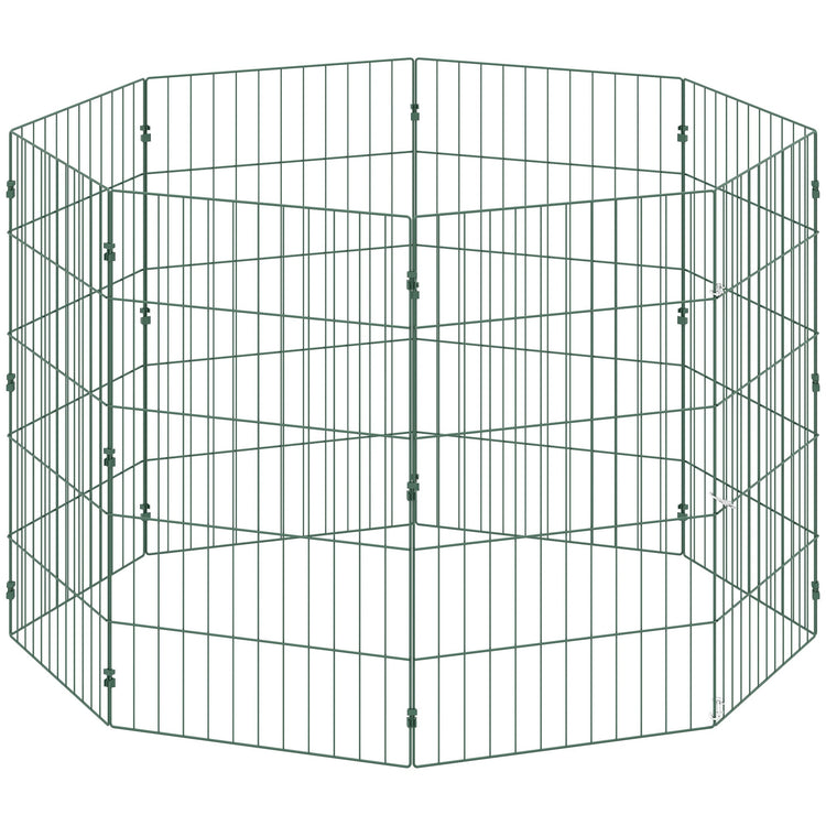 PawHut 8 Panel Pet Playpen for Medium Dogs Indoor Outdoor 80 cm Height