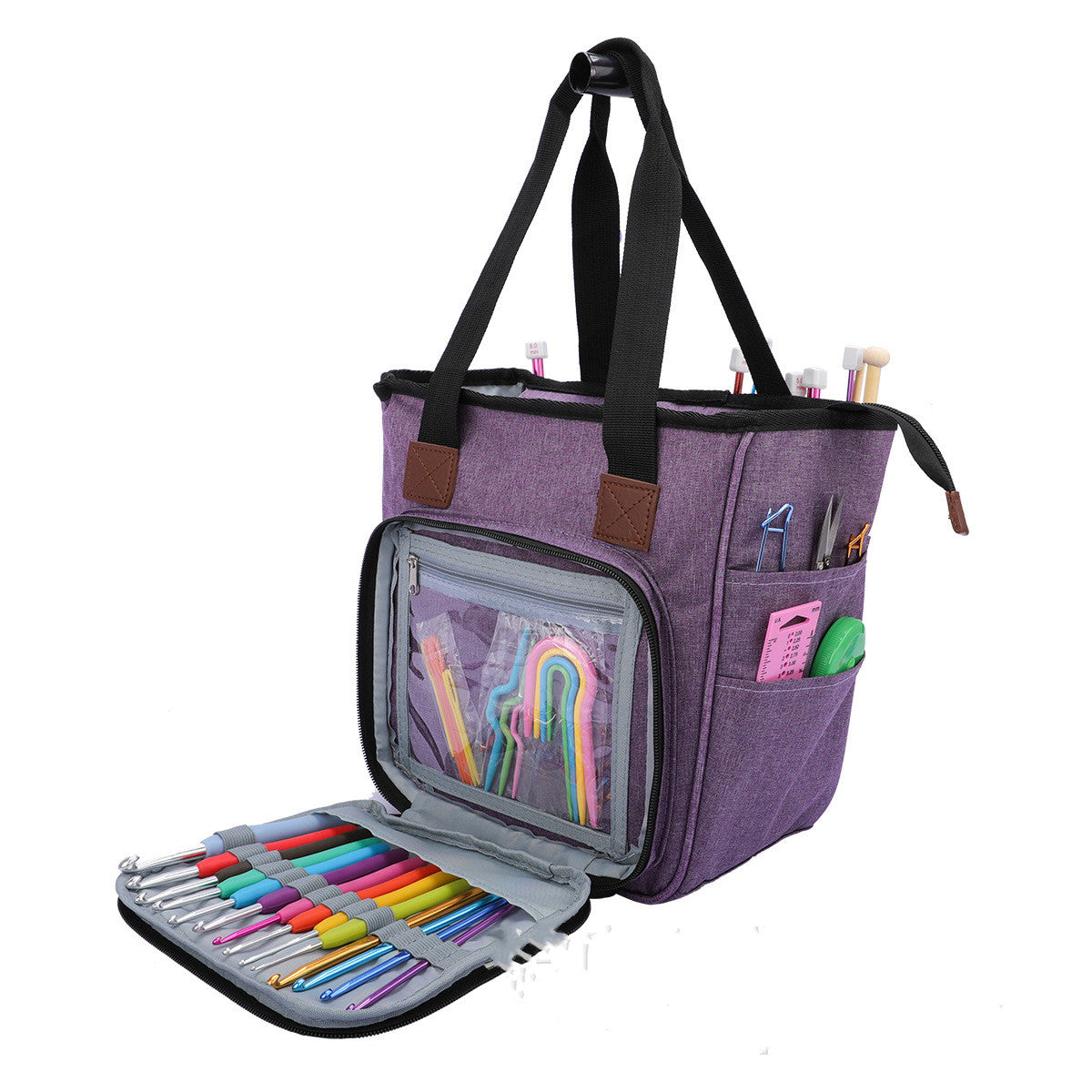 Woven supplies storage bag