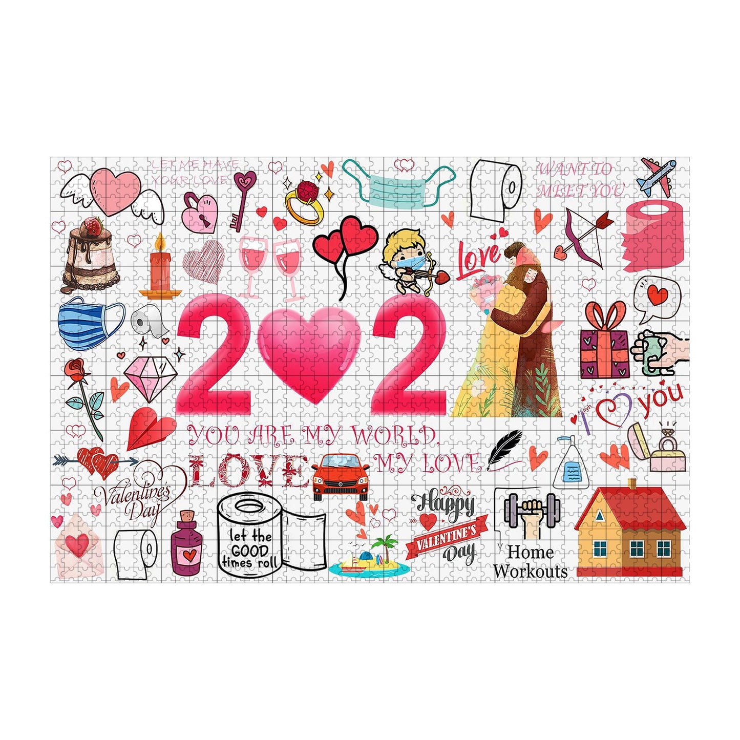 Valentine's Day Gift Puzzle 1000 Pieces Funny Toys Personalized Gifts Interactive Assemble Game