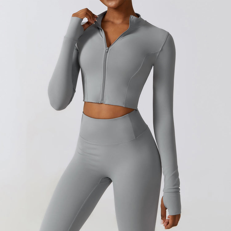 Slim-fit Fitness Long-sleeve Jacket Quick-dry Yoga Wear