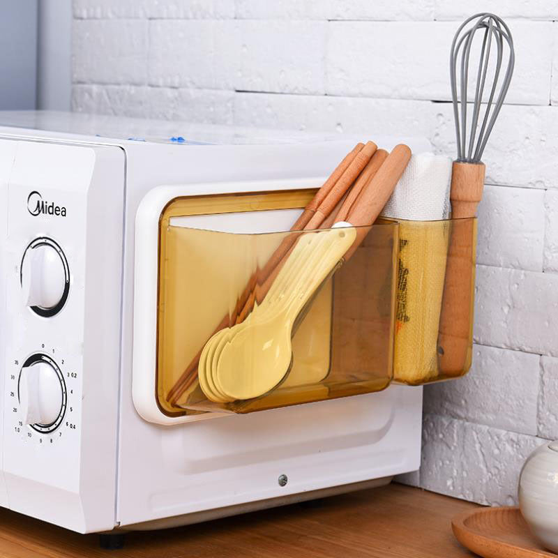 Refrigerator Shelf Magnet Free Perforated Cling Film Storage Rack Tissue Storage Box Side Wall Hanger Storage Box