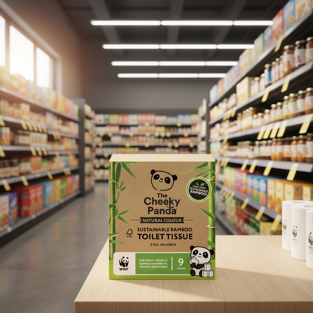 The Cheeky Panda Naturally Coloured Toilet Tissue - 9Rolls