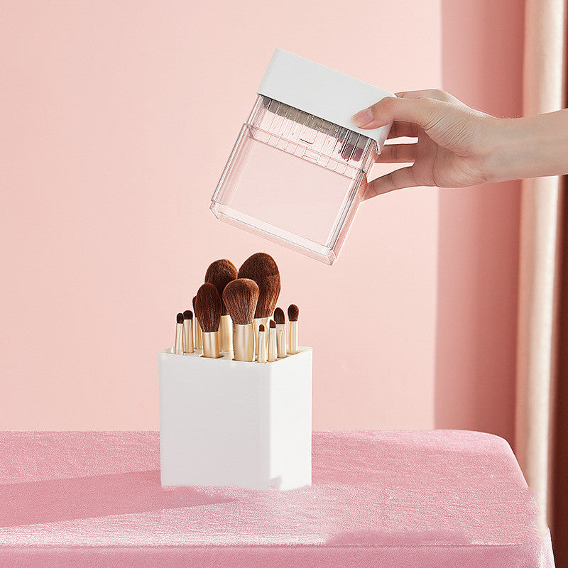 Inverted Makeup Brush Storage Bucket Dressing Table Eyeliner Powder Brush Eyebrow Pencil Lipstick Storage Box